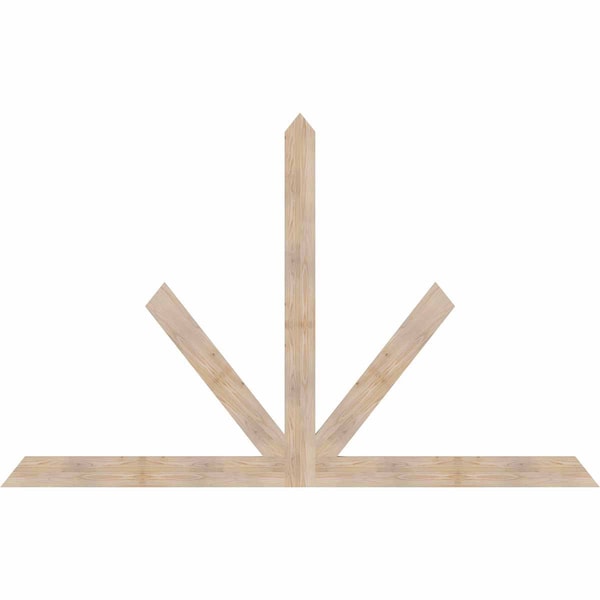 Ekena Millwork Saratoga Smooth Timber Gable Bracket, Douglas Fir, 108"W x 68"H x 1 1/2"D x 5 1/2"F, 15/12 Pitch GBW108X68X0206SAR00SDF - main